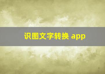 识图文字转换 app